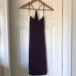 Plum colored partially backless dress (size 4)